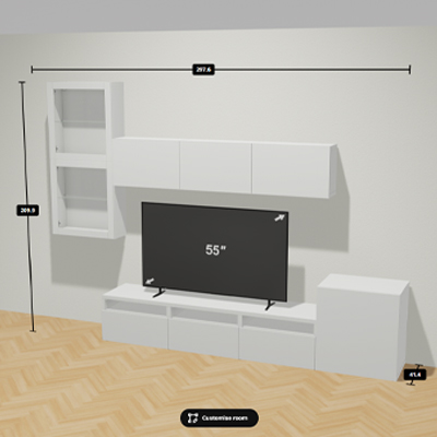 Een BESTÅ ontwerp in de planner op de IKEA website